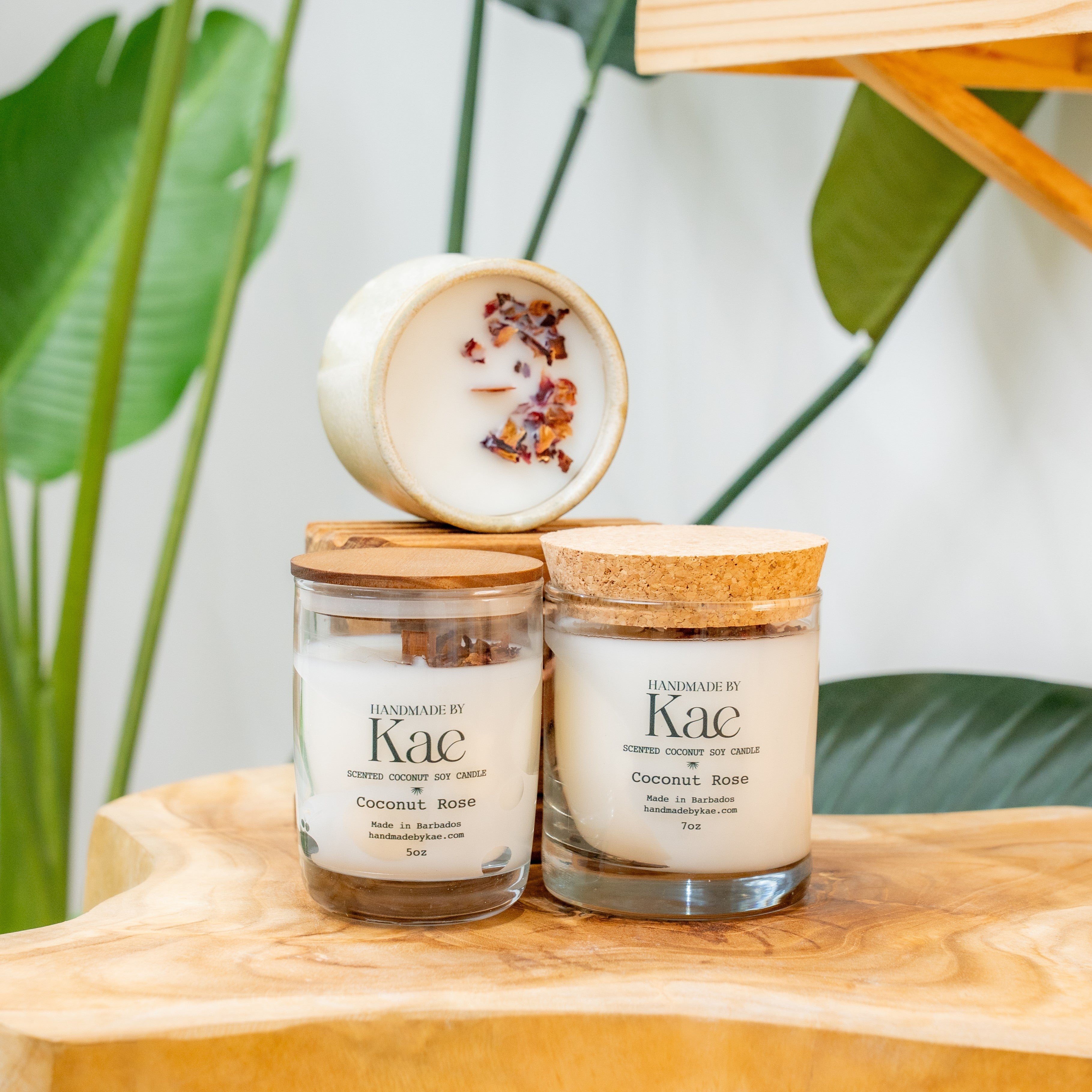 Coconut Rose Wooden Wick Candle