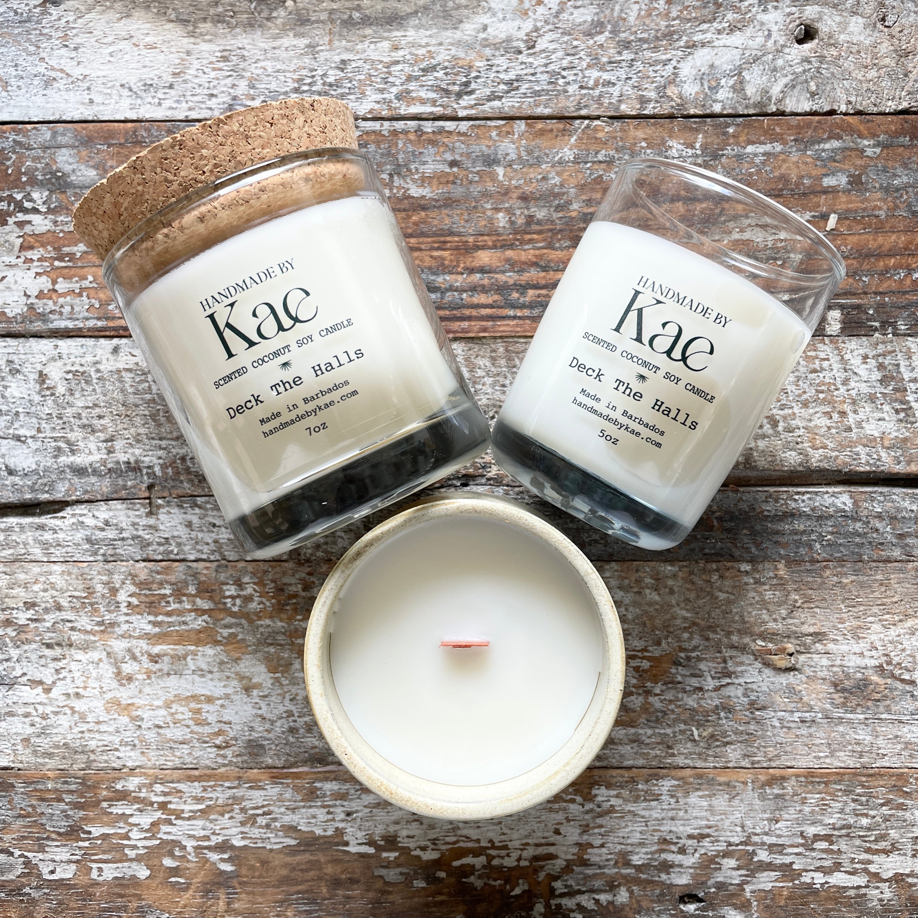 Deck the Halls Wooden Wick Candle