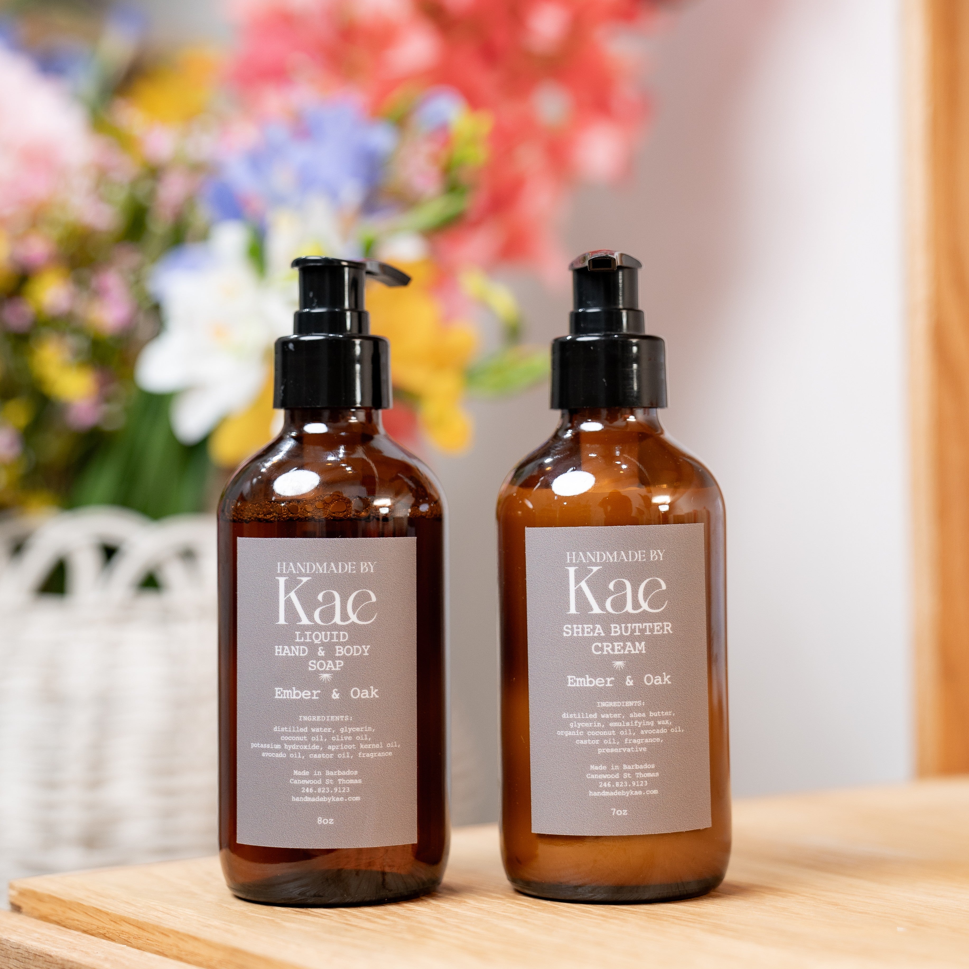 Ember and Oak Body Care Duo (Shea Butter Cream + Liquid Soap)