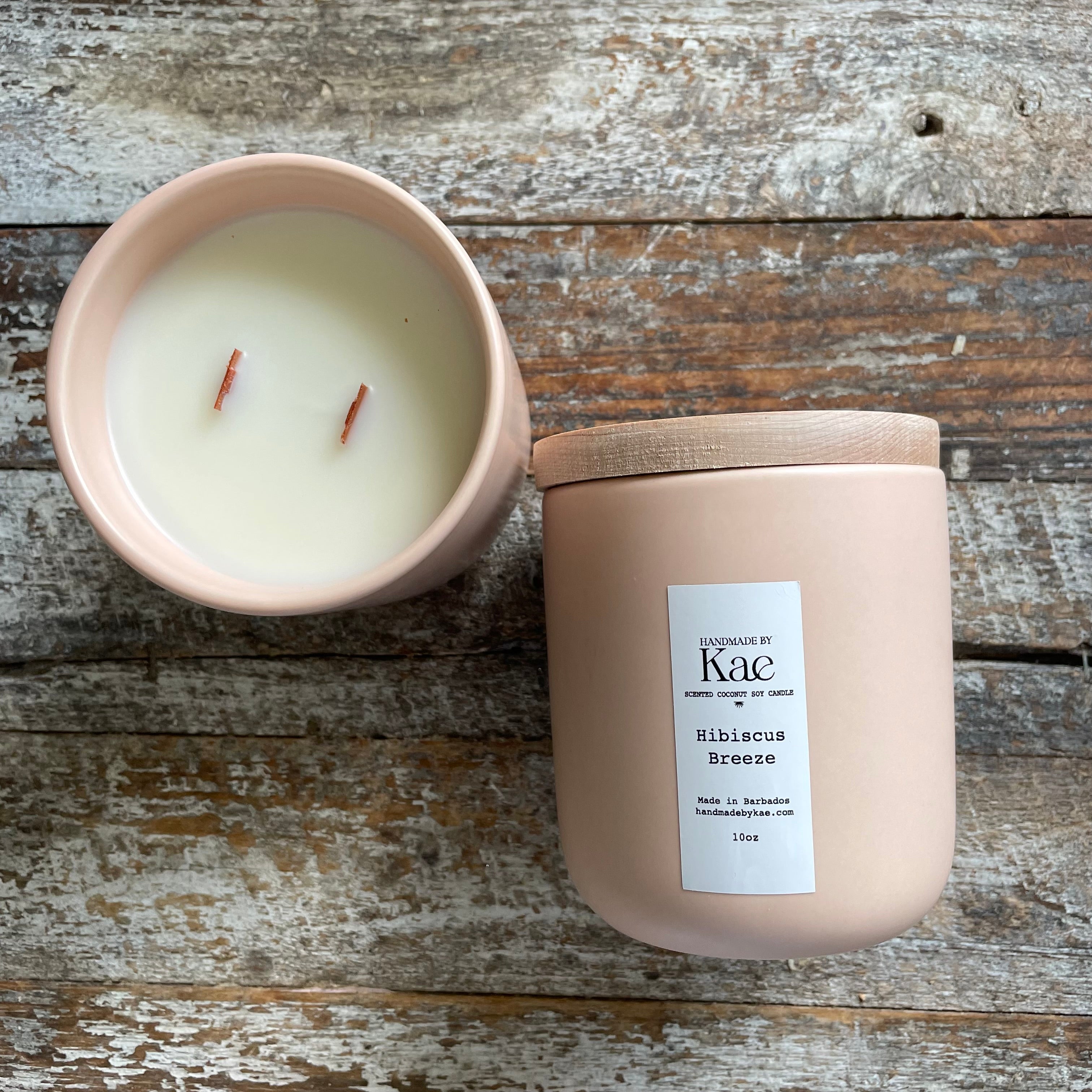 Hibiscus Breeze Wooden Wick Candle