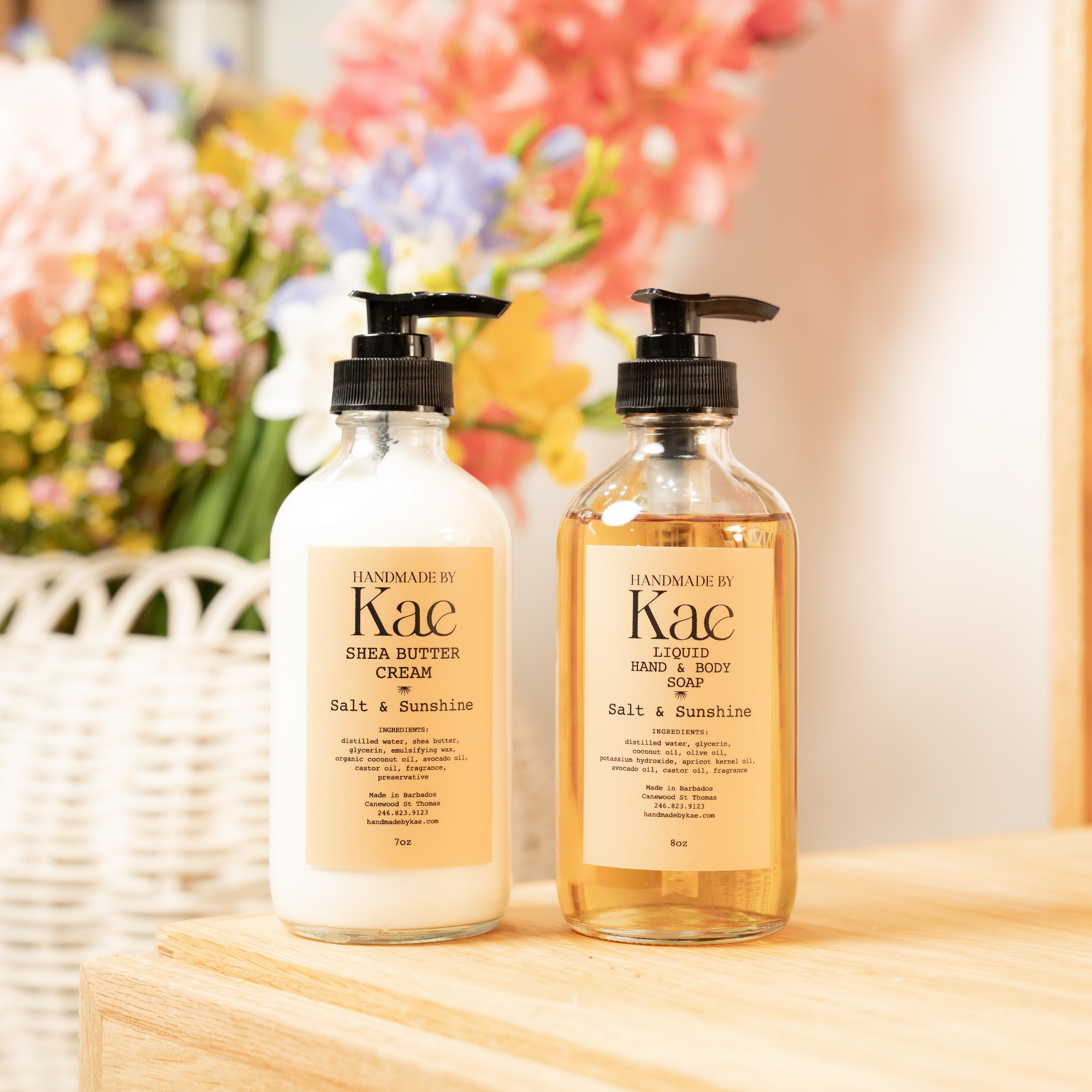 Salt and Sunshine Body Care Duo (Shea Butter Cream + Liquid Soap)